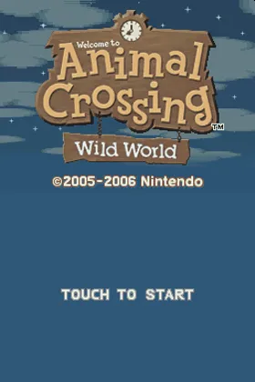 Welcome to Animal Crossing - Wild World (USA) (Rev 1) screen shot title